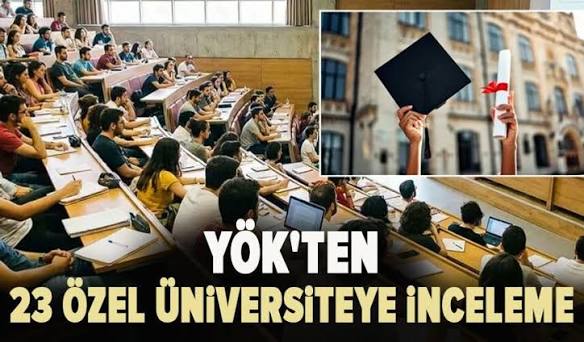 yok inceleme YÖK duyurdu: 23 özel üniversite ile ilgili inceleme!