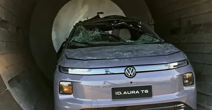 wolksvagen3 ss6a Volkswagen’in elektrikli SUV’sini dev tamburda 50 kez takla attırdılar!